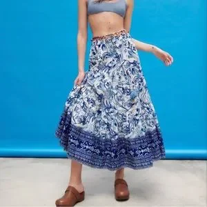 スカート Off-White Woman Skirt Blue OWYF019S23DEN001 4500 WEAIXIMIUNG Summer Women's Solid Color Chiffon Skirt Women's